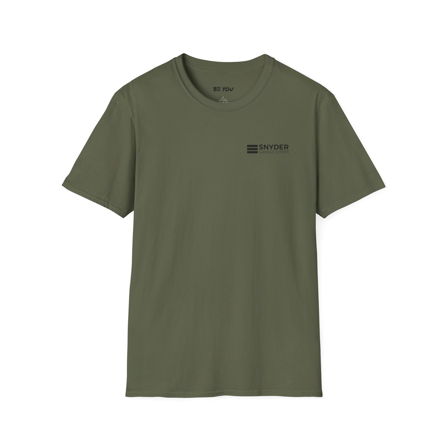 Chest Logo Work Shirt - Info Back - Unisex Softstyle Shirt