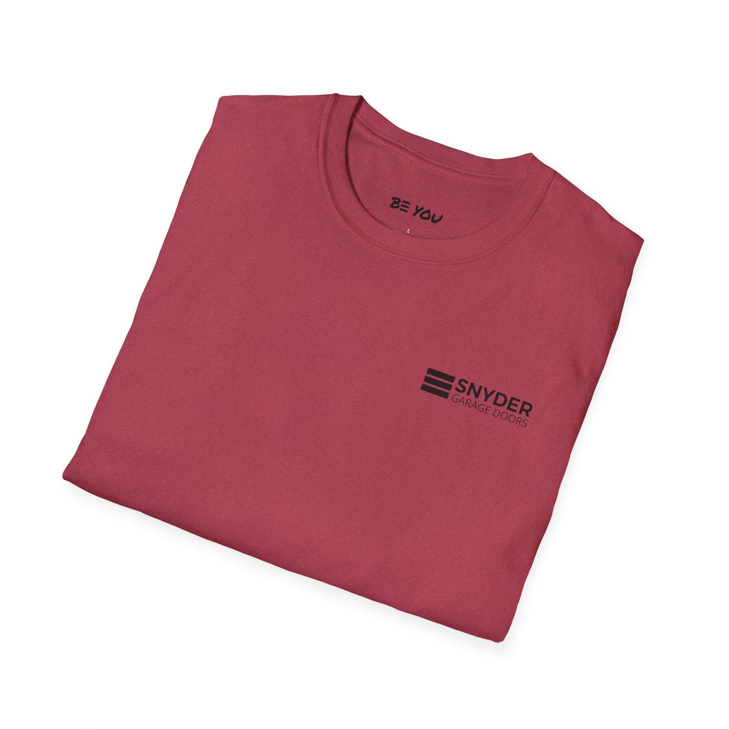 Chest Logo Work Shirt - Info Back - Unisex Softstyle Shirt