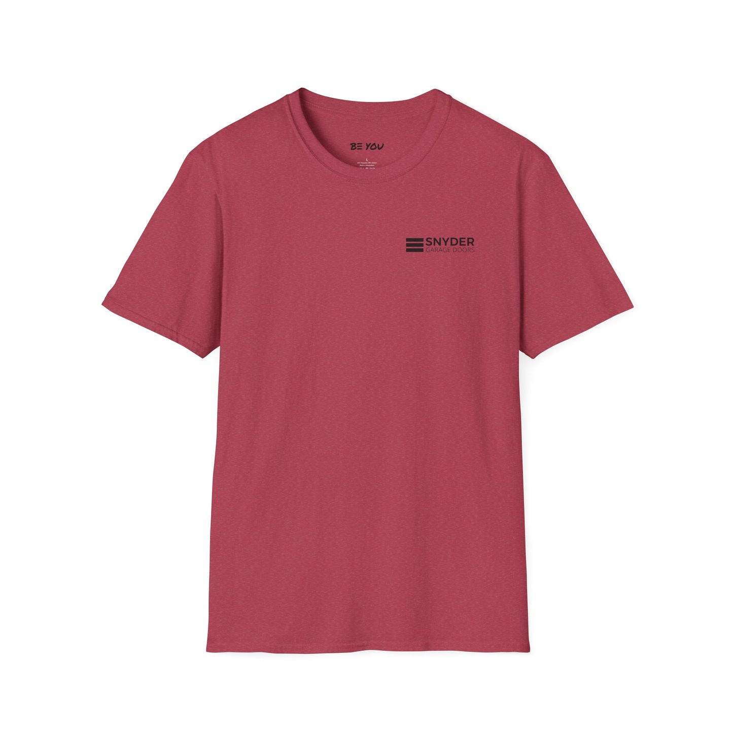 Chest Logo Work Shirt - Info Back - Unisex Softstyle Shirt
