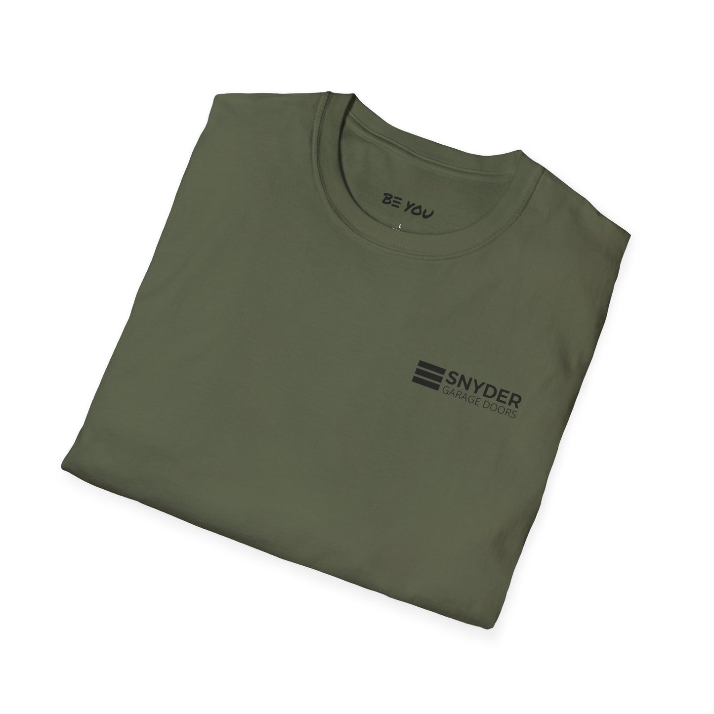 Chest Logo Work Shirt - Info Back - Unisex Softstyle Shirt