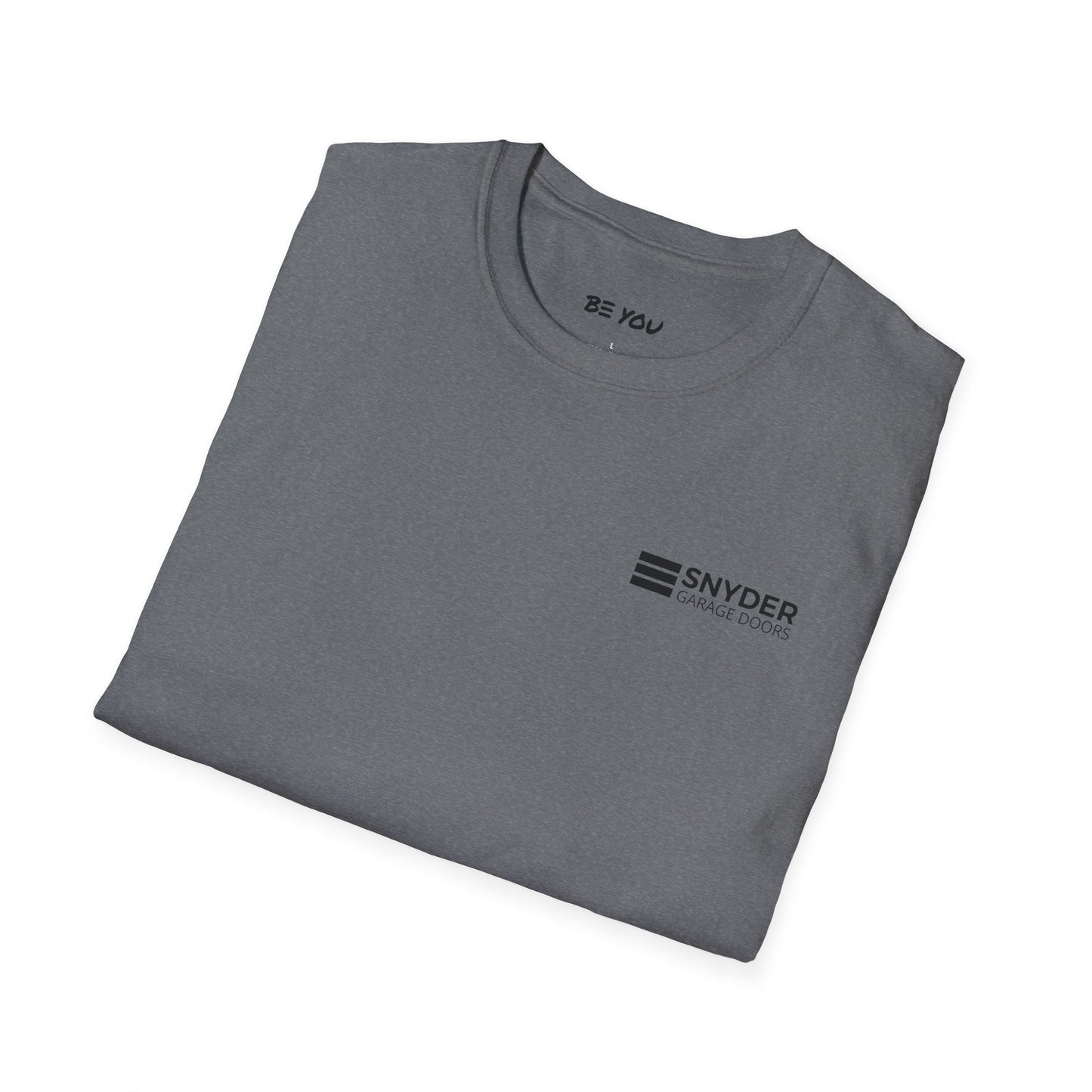 Chest Logo Work Shirt - Info Back - Unisex Softstyle Shirt