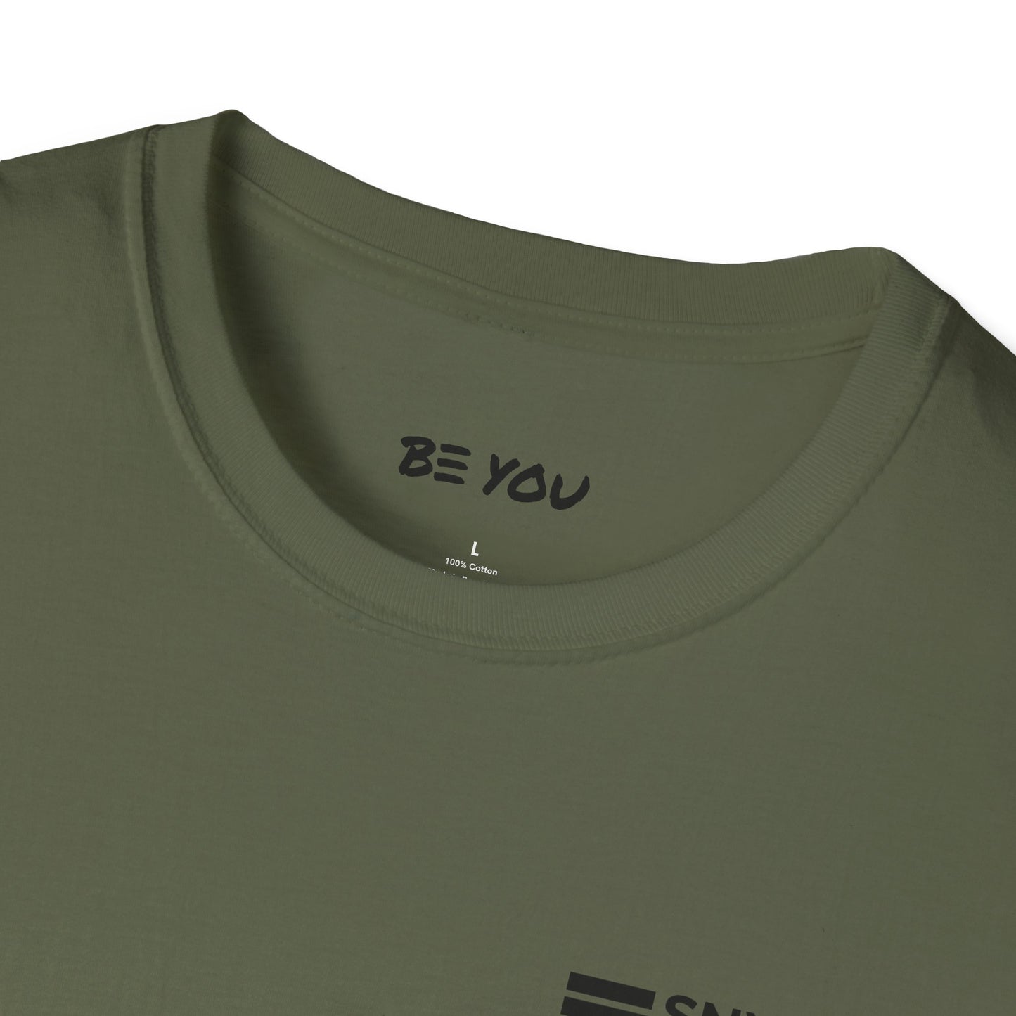 Chest Logo Work Shirt - Info Back - Unisex Softstyle Shirt