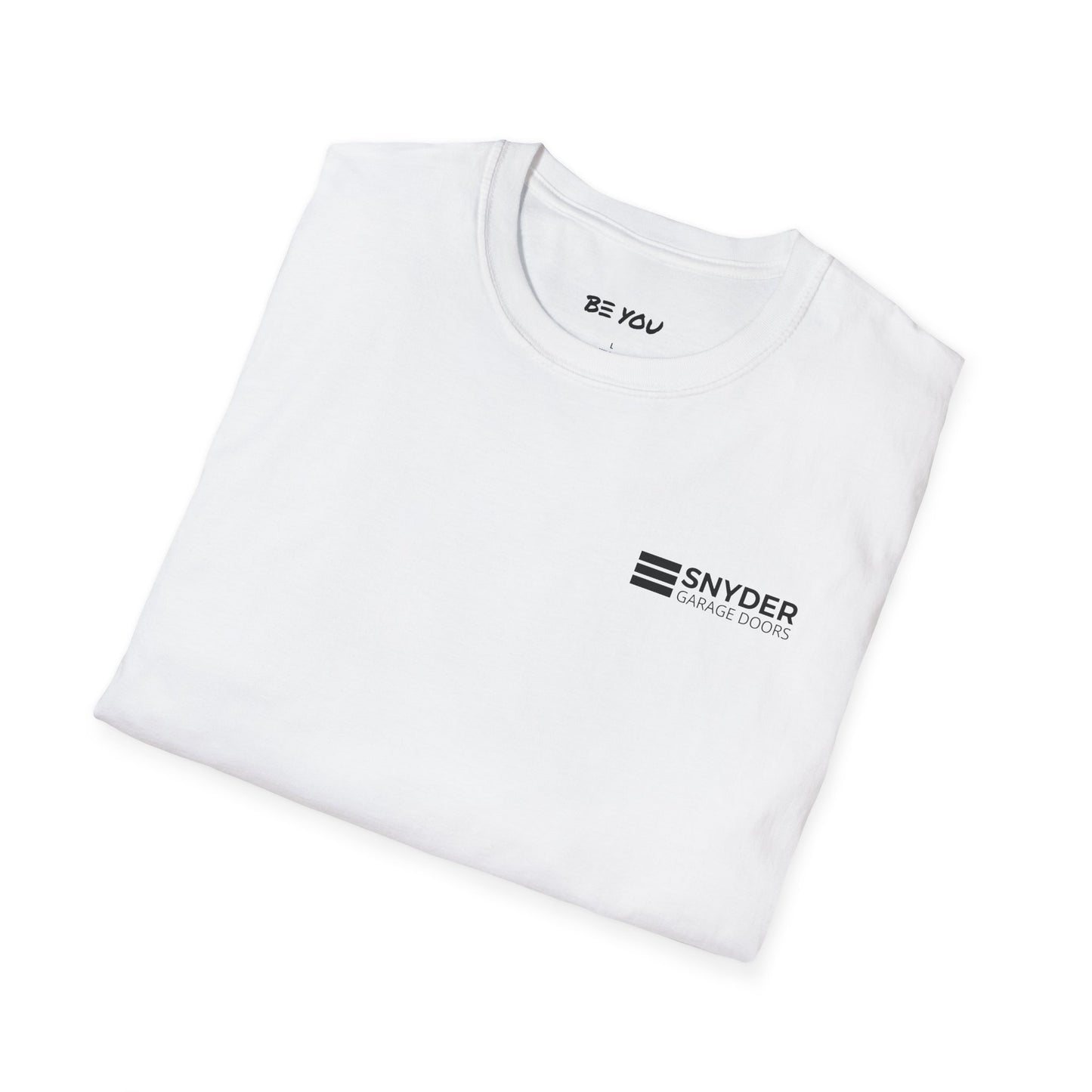 Chest Logo Work Shirt - Info Back - Unisex Softstyle Shirt