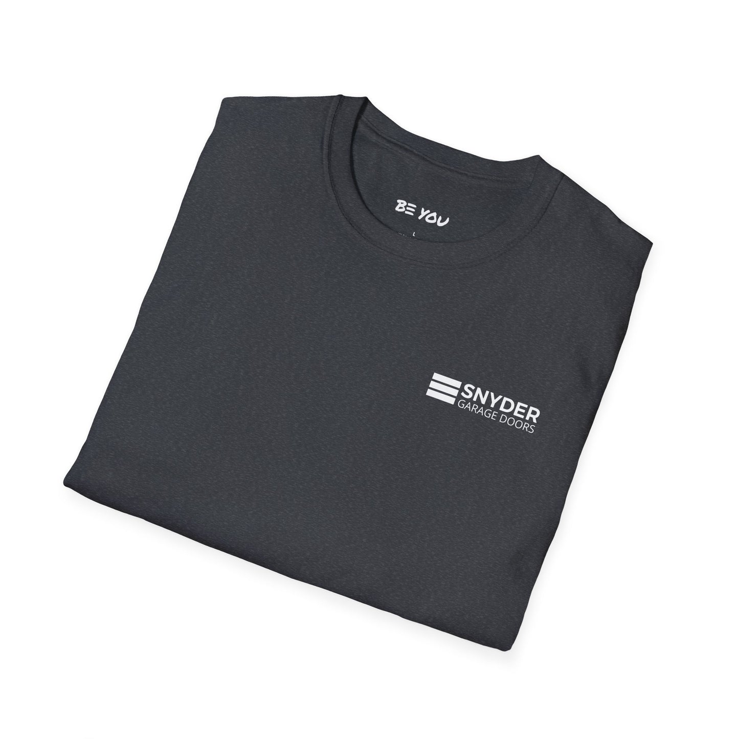 Chest Logo Work Shirt - Info Back - Unisex Softstyle Shirt