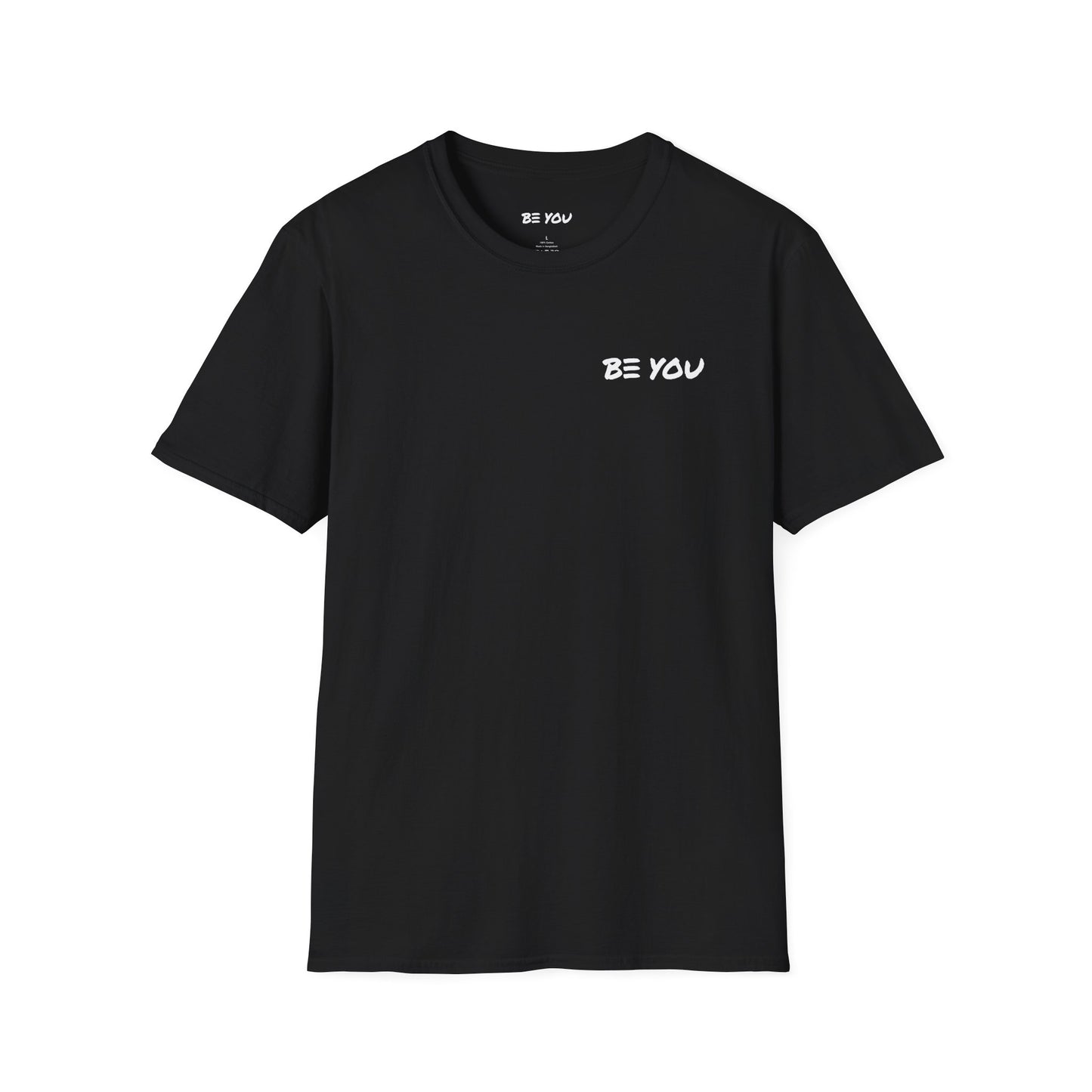 BE YOU Chest Logo - Info Back - Unisex Softstyle Shirt