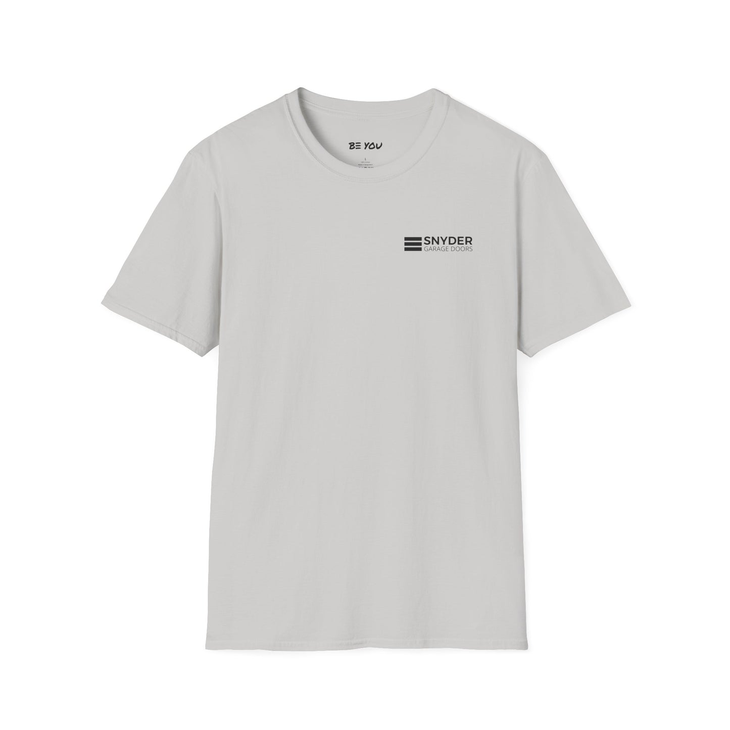 Chest Logo Work Shirt - Info Back - Unisex Softstyle Shirt