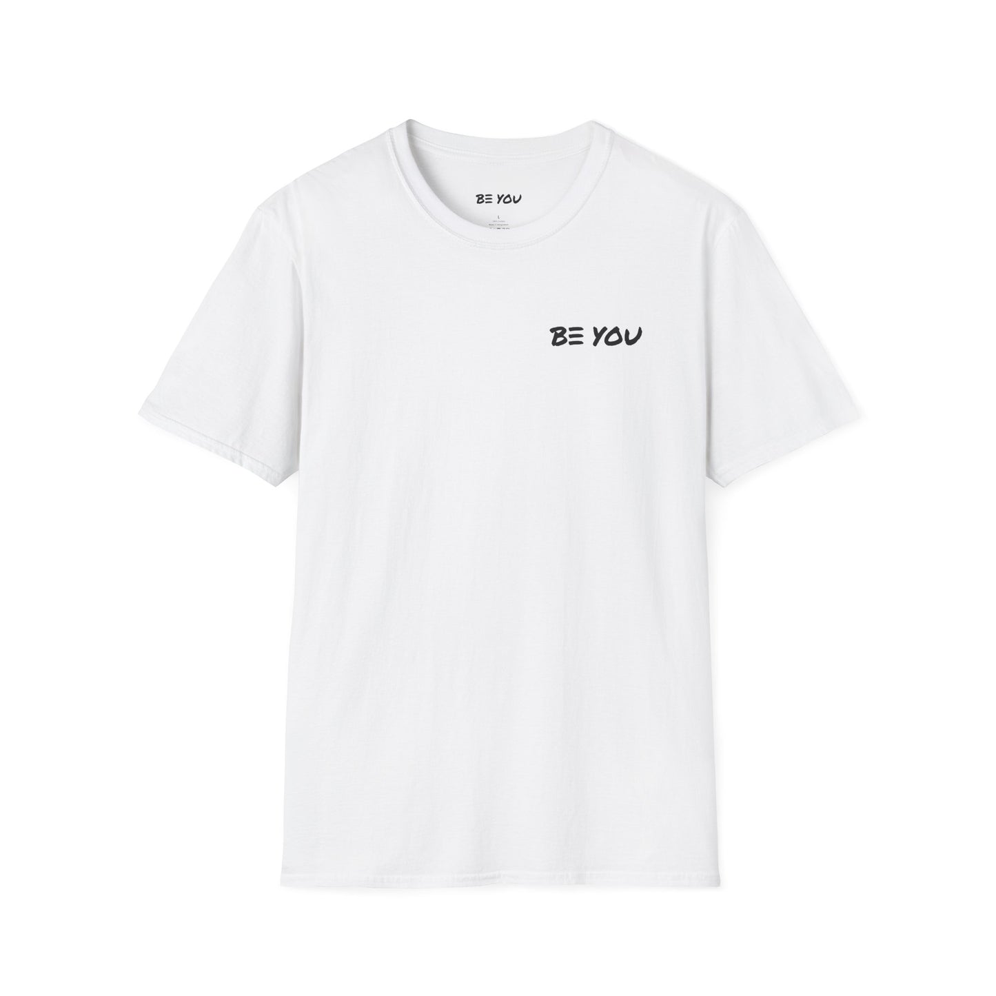 BE YOU Chest Logo - Info Back - Unisex Softstyle Shirt